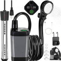AQUAFLOWX – Pompe de douche portable pour camping avec affichage numérique