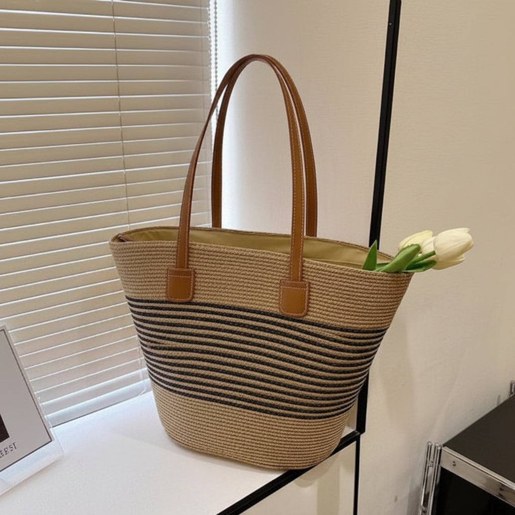 SHORELINE – Strohtasche mit großem Fassungsvermögen für die Schulter