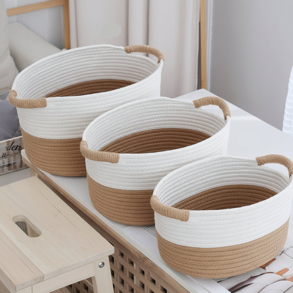 COZYCARRY – Multifunktionaler gewebter Korb stilvolles Aufbewahrungsdesign