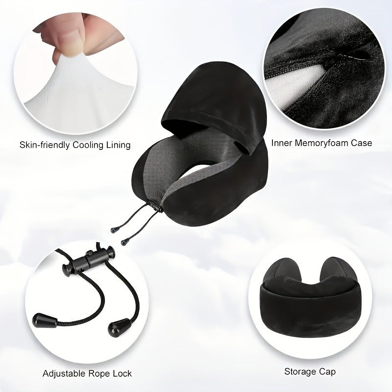 COZYCURVE – Coussin à capuche en forme de U pour un confort relaxant
