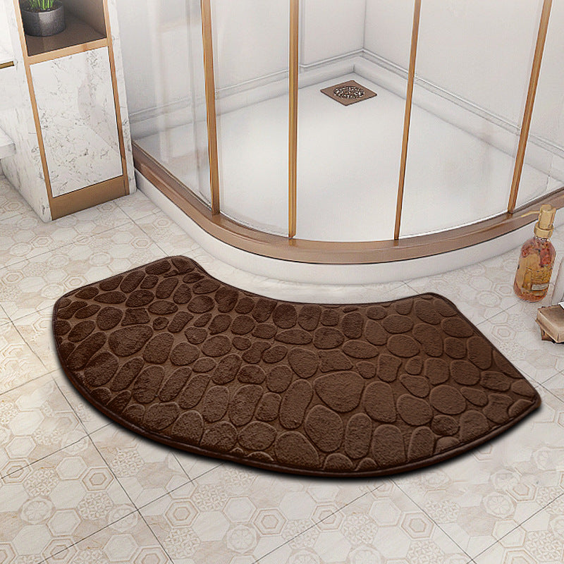 VELVOSTONE – Tapis de bain en velours 3D antidérapant à séchage rapide