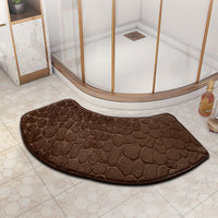 VELVOSTONE – Tapis de bain en velours 3D antidérapant à séchage rapide