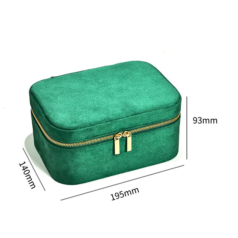 LUXEFLOW – Étui à bijoux de voyage en suède avec design élégant