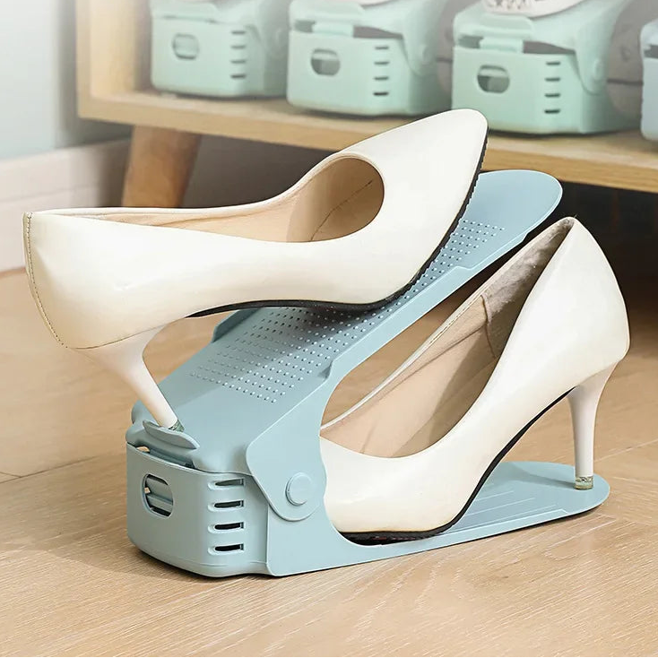 STACKSTEP – Adjustable Shoe Stacker Space-Saving Organizer Set