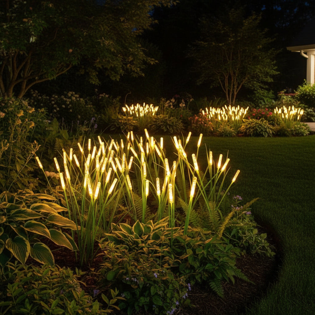 REEDLIVA – Lumières solaires en roseau pour décoration extérieure de paysage