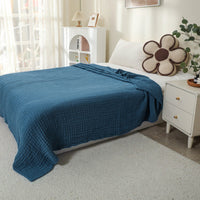 MUSLINOVA – Cotton Muslin Throw Blanket Lightweight Boho Comfort