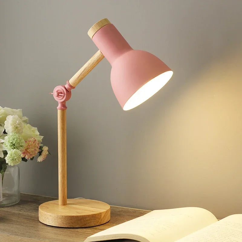 TURNGLOW – Adjustable Wooden Table Lamp Soft Eye Comfort