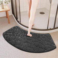 VELVOSTONE – Tapis de bain en velours 3D antidérapant à séchage rapide