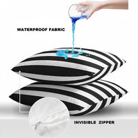 STRIPELIVA – Waterproof Outdoor Cushion Cover for Patio Sofas