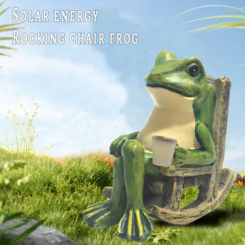 FROGLIVA – Lampe solaire grenouille pour décoration extérieure
