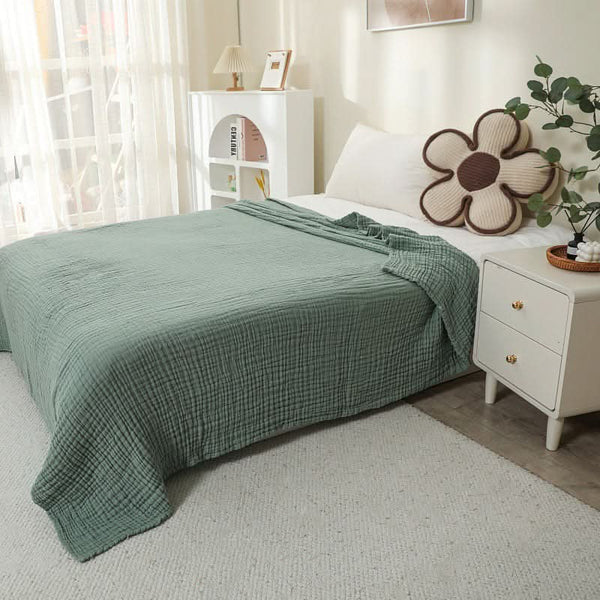 MUSLINOVA – Plaid en mousseline de coton léger style bohème confortable