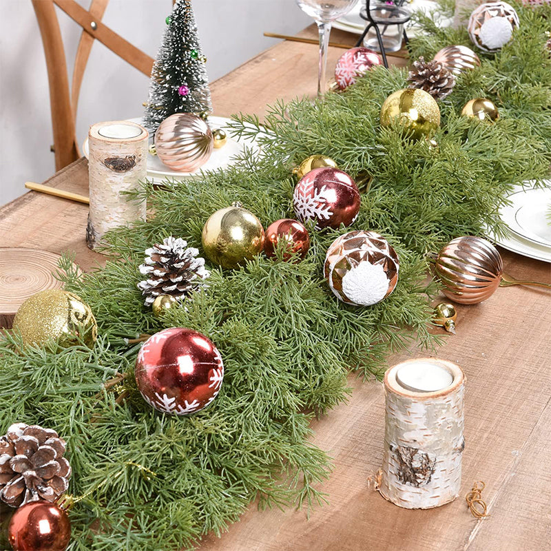 YULEDRAPE – Real-Touch Norfolk Pine Garland for Refined Christmas Styling