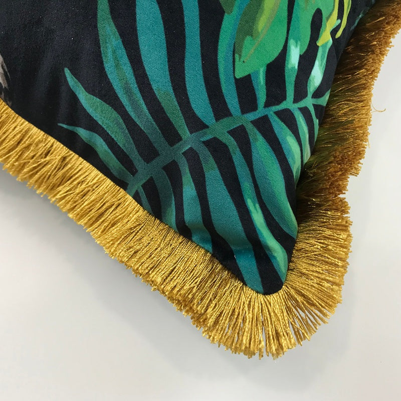 JUNGLELIVA – Housse de coussin rétro à motif animaux de la jungle pour décoration de canapé