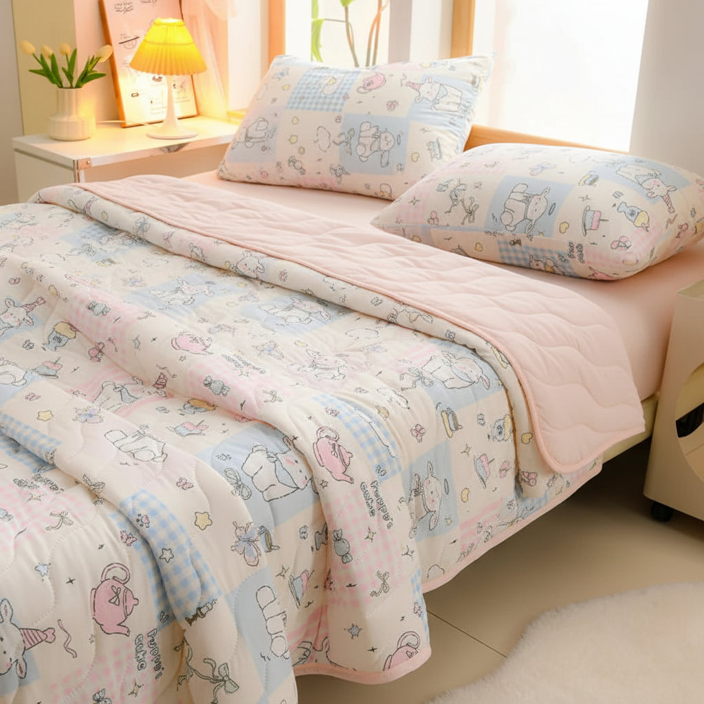 FLORABREEZE – Couverture estivale florale douce et respirante pour le confort