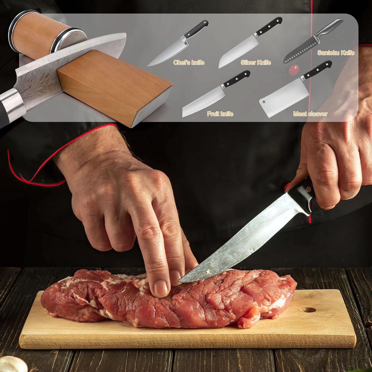 SharpEdge - Professional Knife Sharpener with Diamond Roller & Magnetic Guide 8