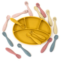Silicone Baby Utensils Set - 3PCS Soft Fork and Spoon for Easy Toddler Feeding 2