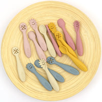 Silicone Baby Utensils Set - 3PCS Soft Fork and Spoon for Easy Toddler Feeding 5