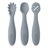 Silicone Baby Utensils Set - 3PCS Soft Fork and Spoon for Easy Toddler Feeding 9