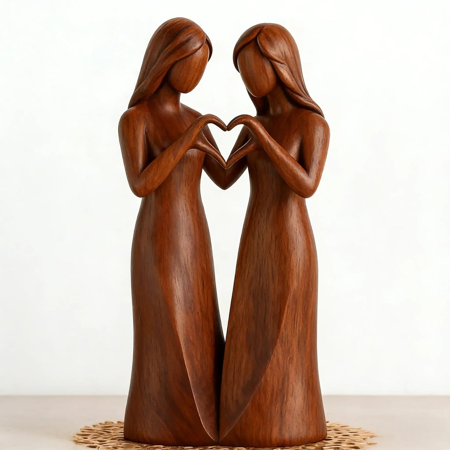 Sisters Sculpture - Elegant Resin Art Celebrating Friendship and Connection 0