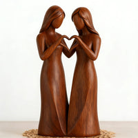 Sisters Sculpture - Elegant Resin Art Celebrating Friendship and Connection 0