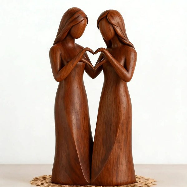 SISTERBOND – Sculpture élégante en résine sur le thème de l’amitié
