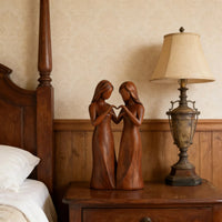 Sisters Sculpture - Elegant Resin Art Celebrating Friendship and Connection 1