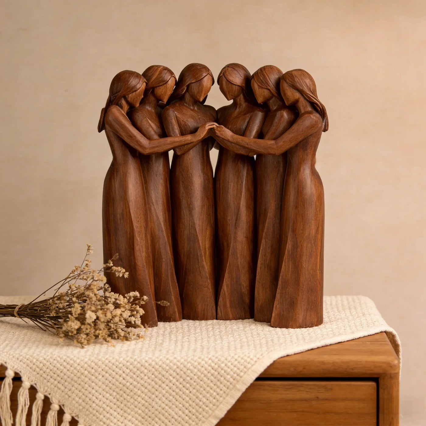 Sisters Sculpture - Elegant Resin Art Celebrating Friendship and Connection 10