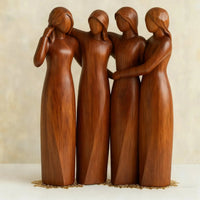 Sisters Sculpture - Elegant Resin Art Celebrating Friendship and Connection 5
