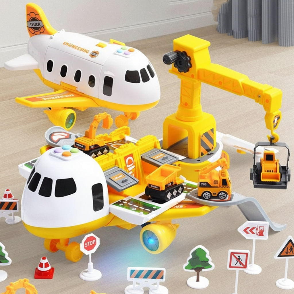 SkyQuest Adventure Toy Set - Airplane and Vehicles for Imaginative Play 2