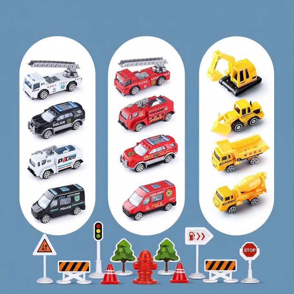 SkyQuest Adventure Toy Set - Airplane and Vehicles for Imaginative Play 8