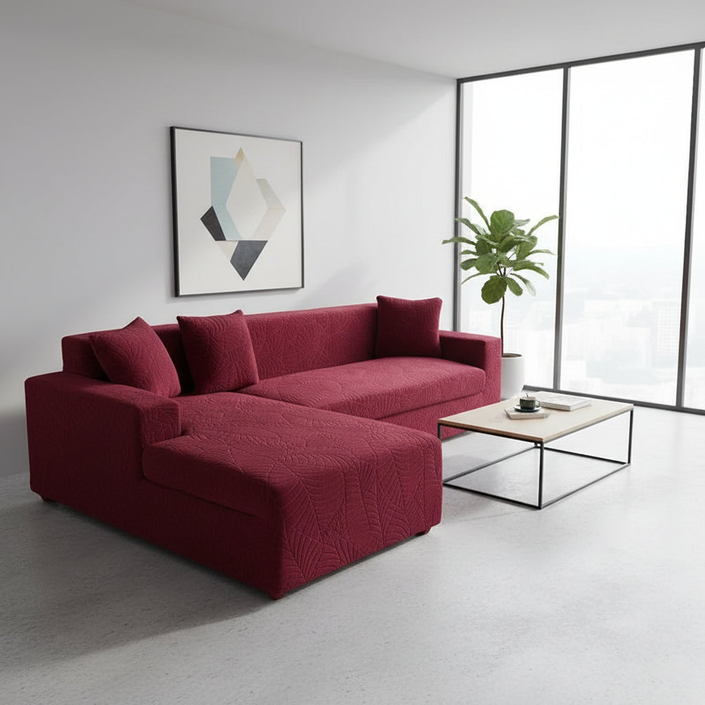 SofaLock - Tailored Polyester Sofa Cover for L-Shaped Sectional Couch Protection 3
