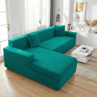 SofaLock - Tailored Polyester Sofa Cover for L-Shaped Sectional Couch Protection 5