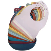 Soft Silicone Baby Bib - Adjustable 4-Speed Design for Mess-Free Feeding 0