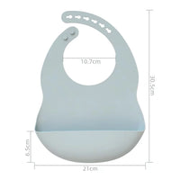 Soft Silicone Baby Bib - Adjustable 4-Speed Design for Mess-Free Feeding 2