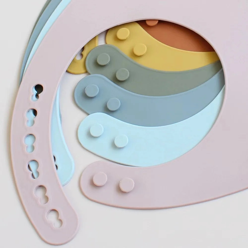 Soft Silicone Baby Bib - Adjustable 4-Speed Design for Mess-Free Feeding 3