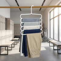 Space-Saving Multi-Layer Pants Hanger Rack – Durable Plastic Pant Hangers with Clips for Organized Wardrobe 3