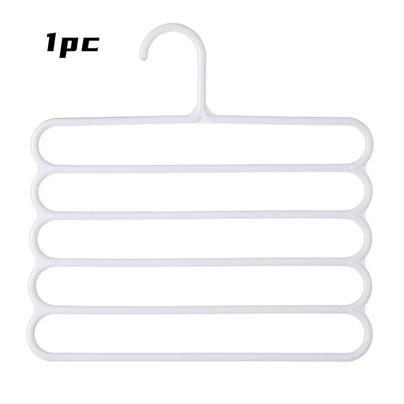 Space-Saving Multi-Layer Pants Hanger Rack – Durable Plastic Pant Hangers with Clips for Organized Wardrobe 4