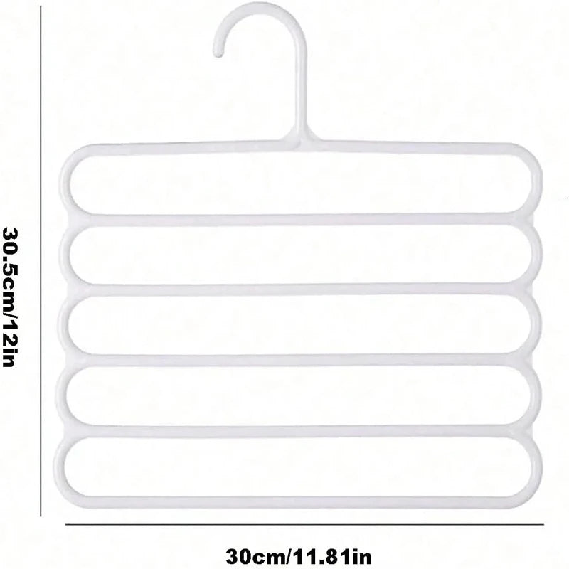Space-Saving Multi-Layer Pants Hanger Rack – Durable Plastic Pant Hangers with Clips for Organized Wardrobe 5