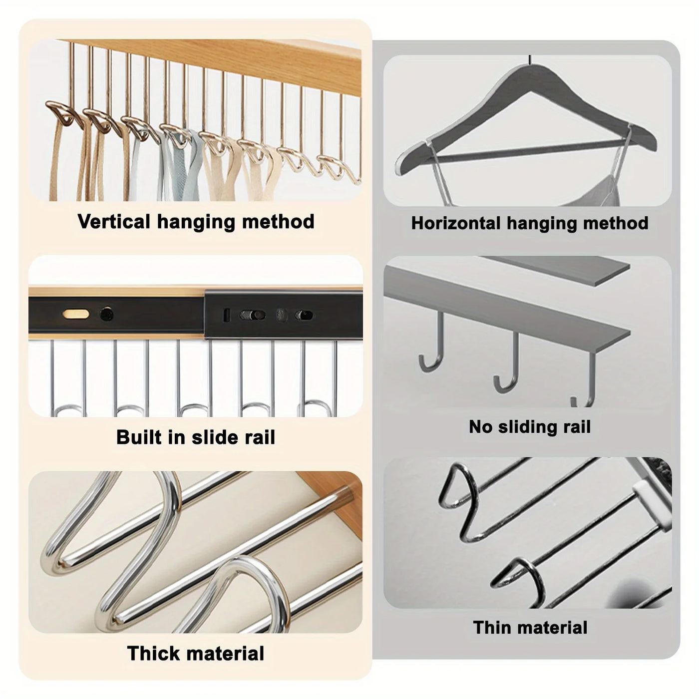 Space-Saving Pull-Out Closet Rod for Efficient Wardrobe Organization 5