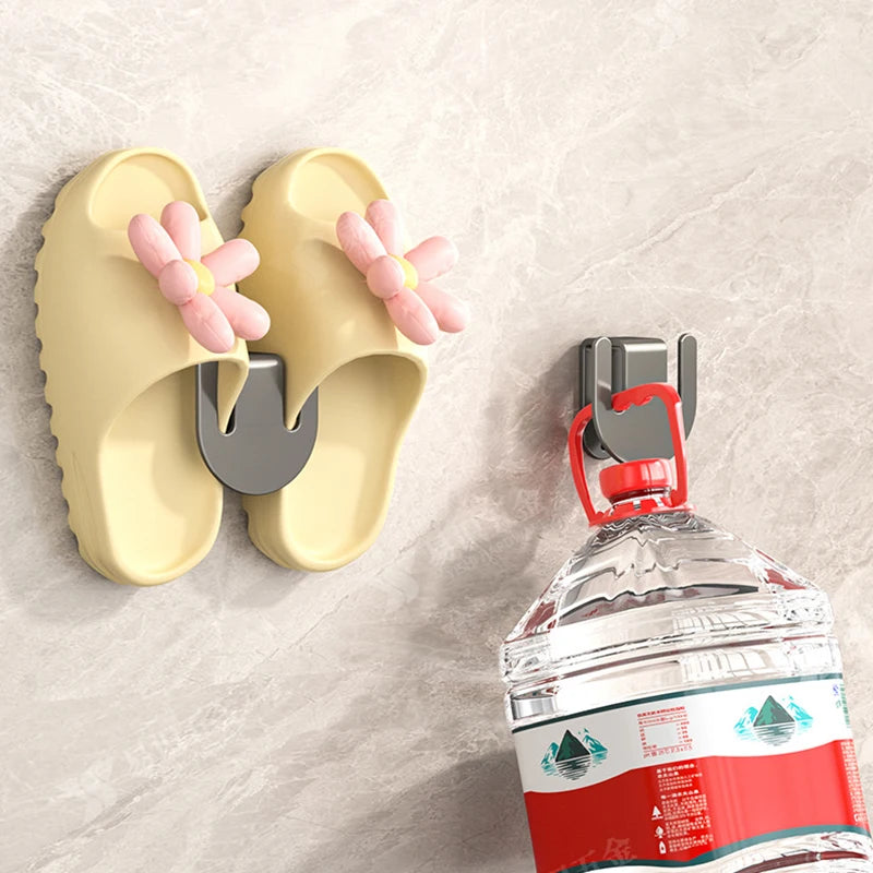 Space-Saving Wall Hanging Bathroom Slipper Rack & Shoe Organizer 5