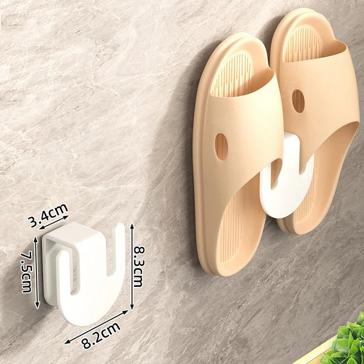 Space-Saving Wall Hanging Bathroom Slipper Rack & Shoe Organizer 6