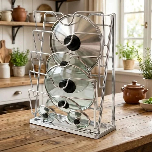 STACKORA – Support mural pour couvercles de casseroles