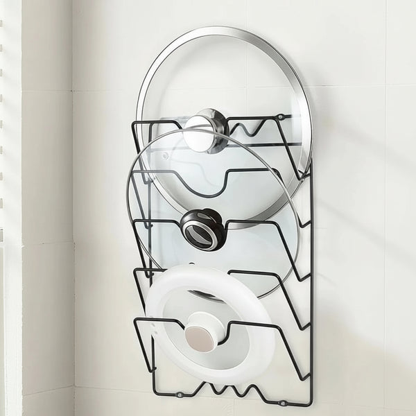 STACKORA – Wall Mounted Pot Lid Organizer Rack