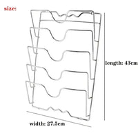 Stainless Steel 5-Tier Wall Mounted Pot Lid Rack & Kitchen Organizer 5