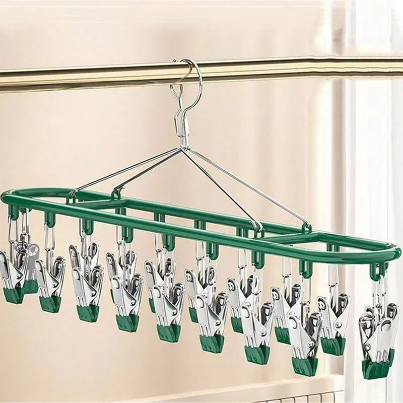 Stainless Steel Clothes Drying Rack with Windproof Hook - Space-Saving Laundry Rack 8