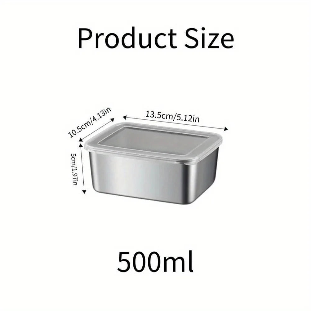 Stainless Steel Food Storage Containers Set - Airtight Meal Prep Lunch Boxes 2