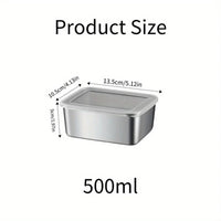 Stainless Steel Food Storage Containers Set - Airtight Meal Prep Lunch Boxes 2