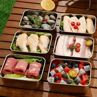 Stainless Steel Food Storage Containers Set - Airtight Meal Prep Lunch Boxes 3
