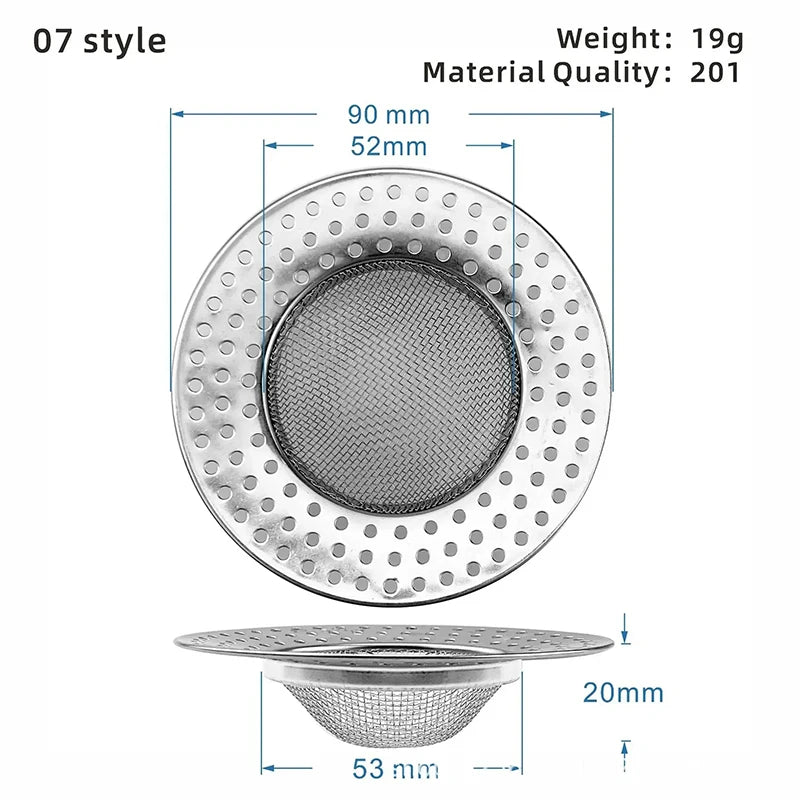 Stainless Steel Kitchen Sink Strainer - Durable Drain Filter for Clogs 11
