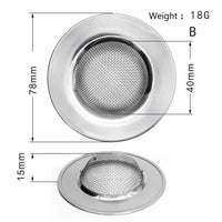 Stainless Steel Kitchen Sink Strainer - Durable Drain Filter for Clogs 12